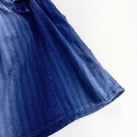 Ray beams cotton ruffle sleeve navy tank S - Picture 3 of 9